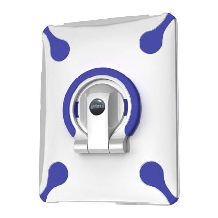 Aidata SpinStand Multifunction Stand for iPad 1, White Shell with White and Blue Ring ISP002WN